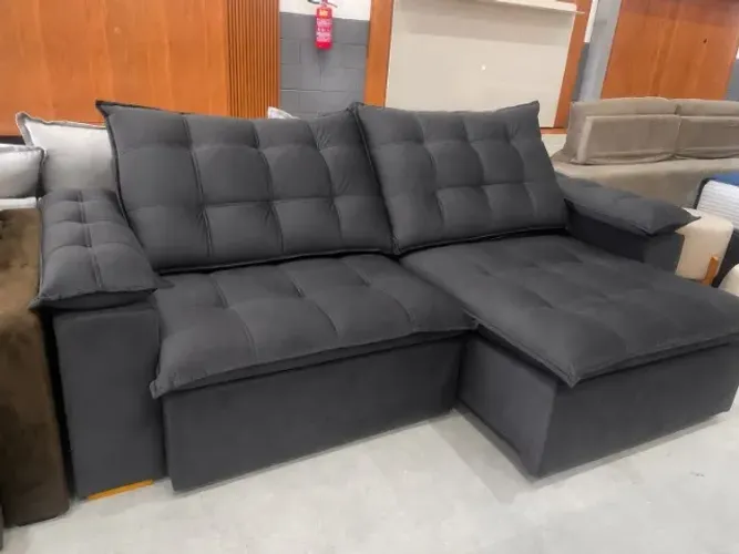 Sofá Retrátil e Reclinável Molas Ensacadas ENTREGA HOJE