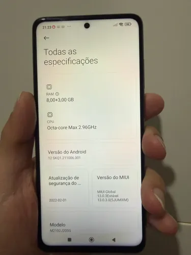 Poco X3 Pro 11 gigas de ram e 256 gigas de armazenamento 