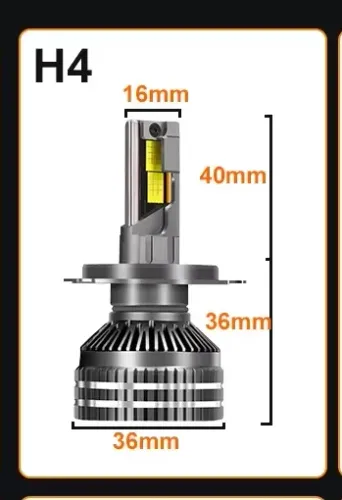 Farol Led H4 1500w 6000K 50.000Lms