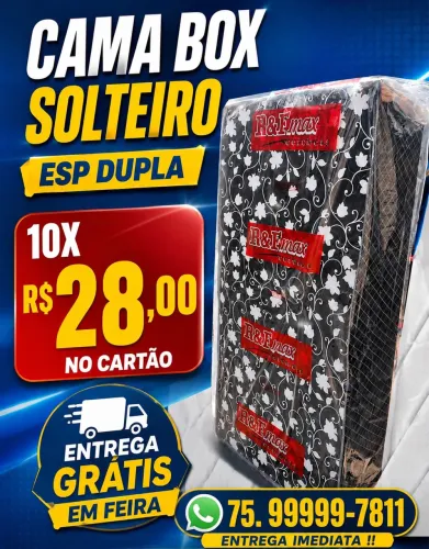 Promoção cama box solteiro