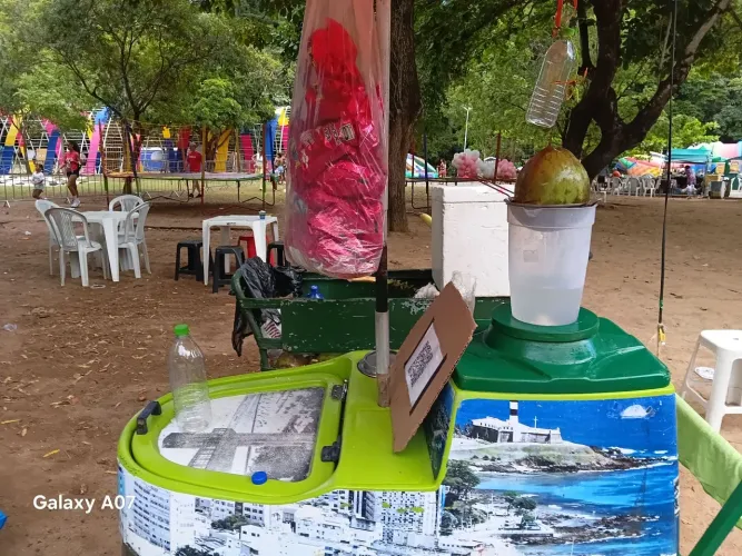 Carrinho de água de coco