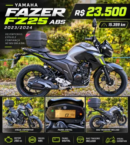 Yamaha Fazer FZ25 250 ABS 2024 | 15.399 km | R$ 22.000