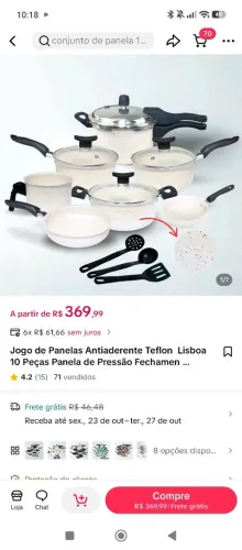 Jogo de panelas