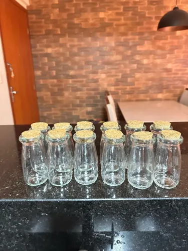 12 Porta condimentos com tampa rolha 100ml.
