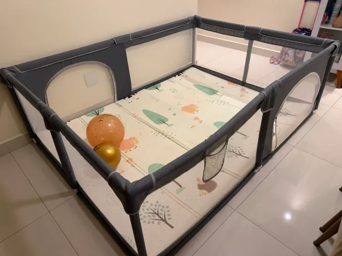 Cercadinho grande para bebês com tapete 200x180