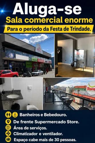 Sala Comercial para Festa De Trindade