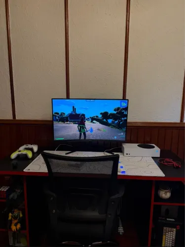 Mesa Gamer Vermelha com Preto