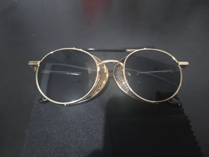 1 Par de Óculos de Moda Steampunk de Metal Masculino