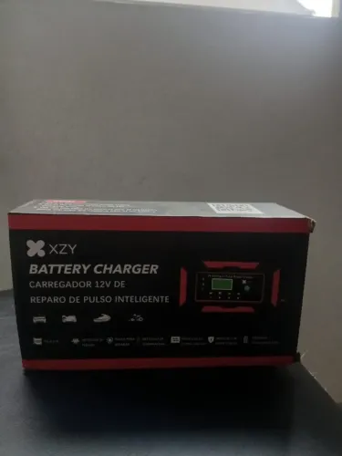 Carregador de Bateria Automotiva 12V 6A Inteligente Recupera Bateria Sulfatada Carro Moto 