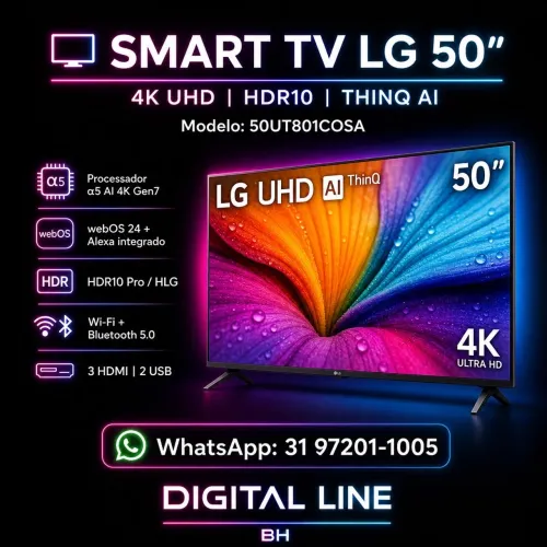 TV LG 4K HDT10 THINQ AI NOVA