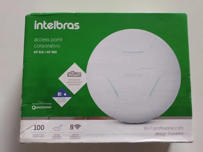 Roteador Intelbras empresarial wi-fi de longo alcance AP-310  - branco
