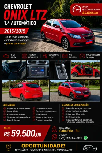 Chevrolet Onix Hatch LTZ 1.4 8V Flex Power Aut. 4P 2015