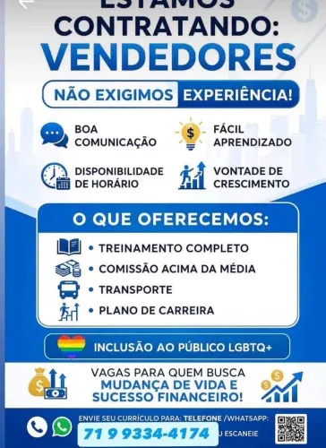  vendedor com experiência em vendas