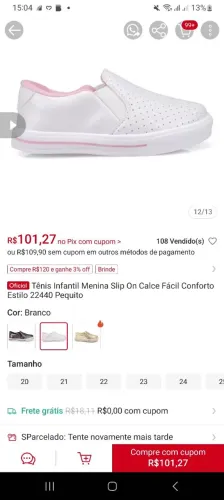 Tênis infantil 