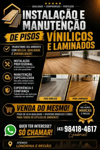 Instalação de vínilicos e laminados e venda 
