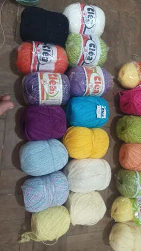 Linha de crochê kit com 3 x