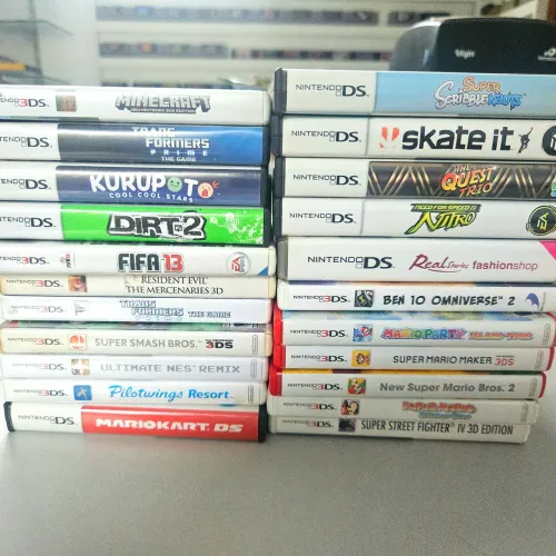 LOTE JOGOS 3DS MINECRAFT MARIO STREET FIGHTER