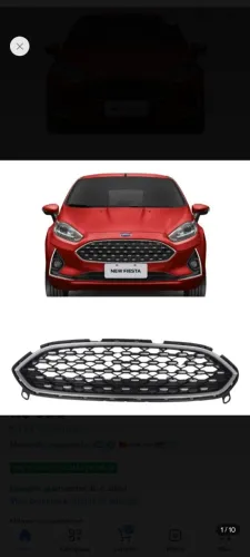 Grade central para-choque New fiesta 2018