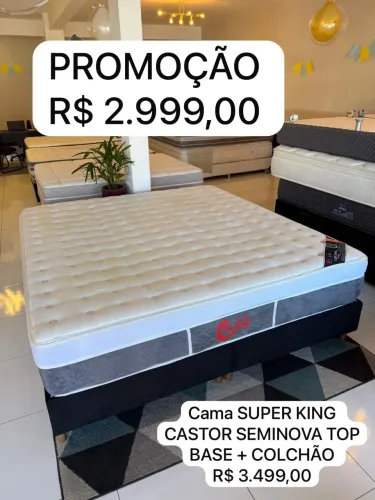 Cama Box SUPER KING CASTOR SEMINOVA - ENTREGAMOS 