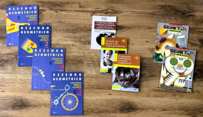 9x livros área da matemática (espaço e formas, figuras e corpos, desenho geométrico)