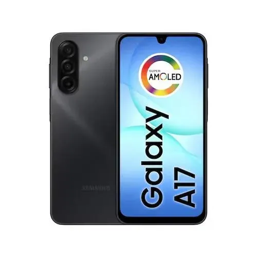 Celular Samsung Galaxy A17 4G Tela 6.7 128GB Super AMOLED Câmera Tripla 50MP Preto