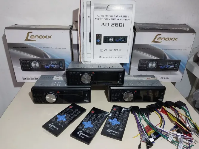 Lote 3 rádios automotivos Lenoxx AD-2601 com defeito