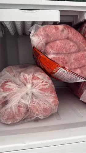 Carnes congeladas Seara (linguiça suína, lombo suíno e filé de peito frango)