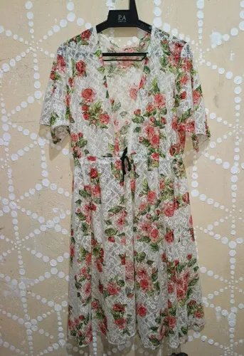Saída de Praia Bata Floral Feminino M