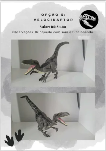 Dinossauros Jurassic World Hasbro com Som Funcionando