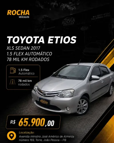 Toyota Etios XLS Sedan 1.5 Flex 16V 4P Aut. 2017