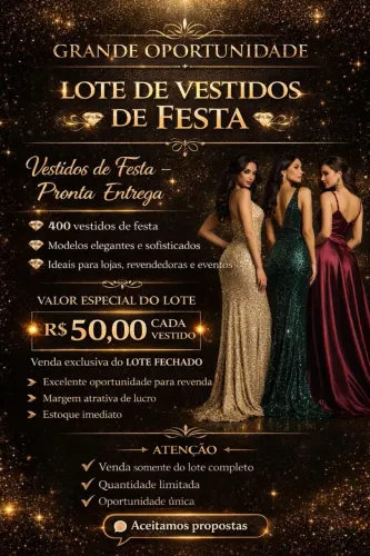 Venda de vestidos de festa