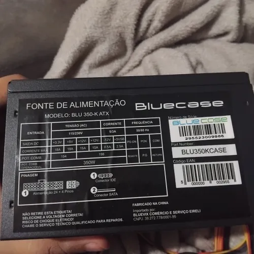 Fonte Bluecase BLU 350-K ATX 350W