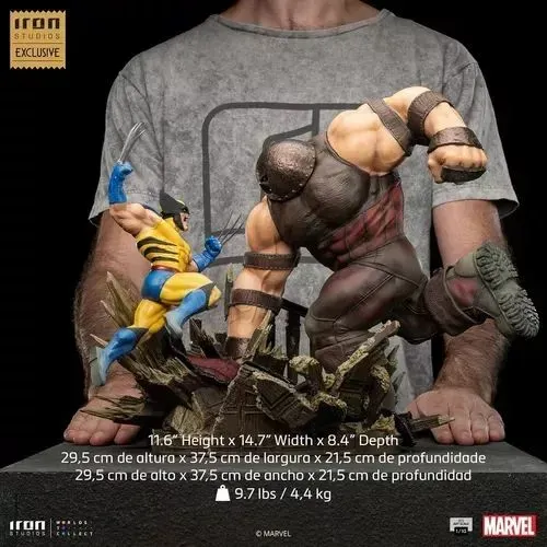 Wolverine vs Juggernaut 1/10 Iron Studios