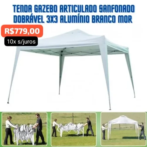 TENDA GAZEBO SANFONADA 