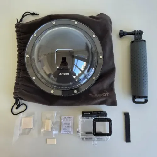 Dome para GoPro Hero5 6 7 Black com Bastão e Caixa Estanque
