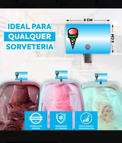 Plaquinha sorvete 20 unidades