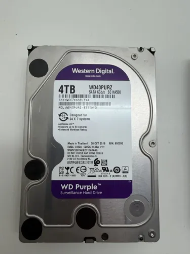 Disco Rígido Interno Western Digital Purple de 4 TB
