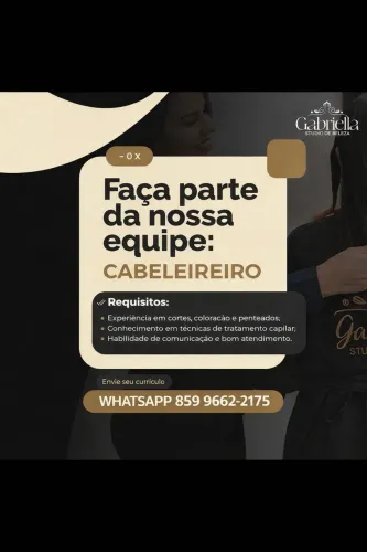 VAGAS PARA ESCOVISTA E MANICURE!!