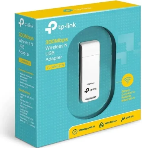 Adaptador USB Wi-Fi TP-Link TL-Wn821n V5 300 Mbps