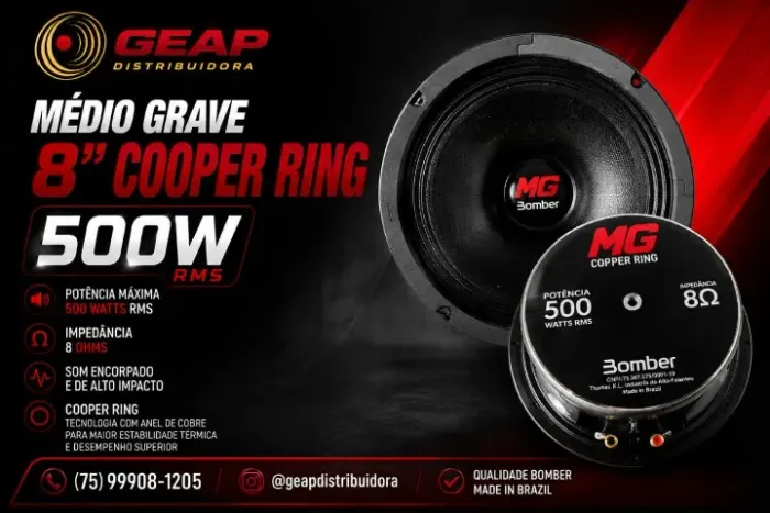 MEDIO GRAVE 8" 500W COOPER RING 