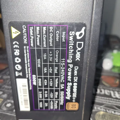 FONTE DUEX 600 W FULMODULAR 80PLUS BRONZE