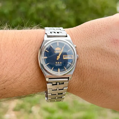 Orient 3 Estrelas Vintage Azul Escuro