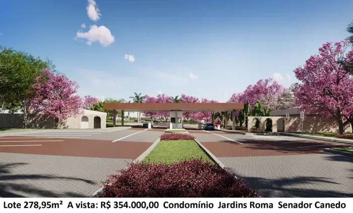 Leia a descrição: Lote 278,95m² - Condomínio Jardins Roma