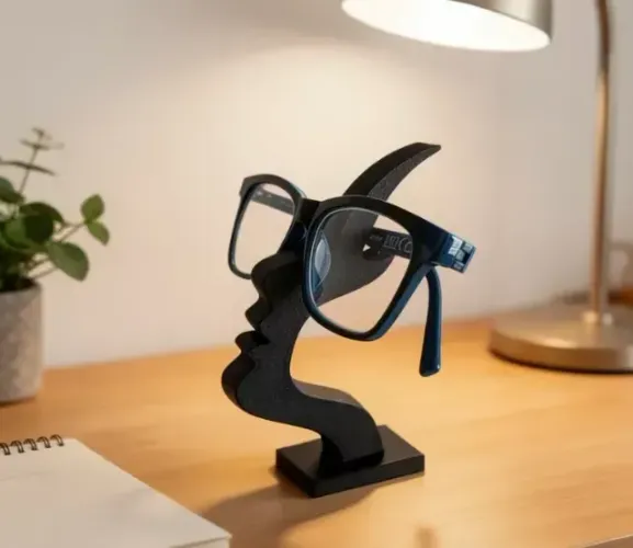 Suporte para Óculos em Formato de Rosto Minimalista (Impressão 3D