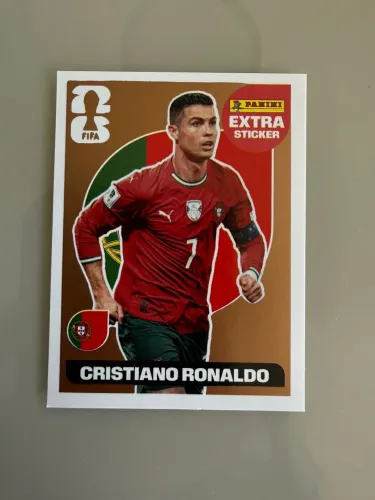 Figurinha Extra Sticker Bronze Cristiano Ronaldo FIFA World Cup 2026 Panini RARA