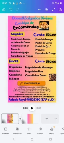 Aceita-se Encomendas de Doces & Salgados