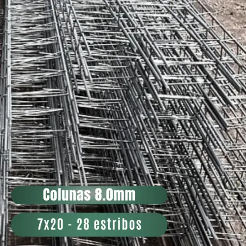 Coluna 5/16 8mm - 7x20 - 6 METROS (CA50 28 Estribos)