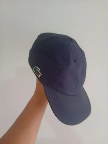 Boné Lacoste Original Azul Marinho Croc Lateral