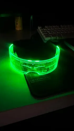Óculos com led para festas eletrônicas 