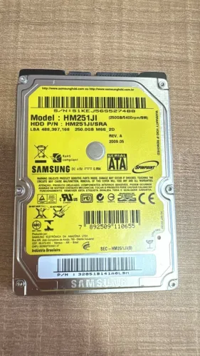 HD Samsung SpinPoint 250GB SATA 2.5" para Notebook